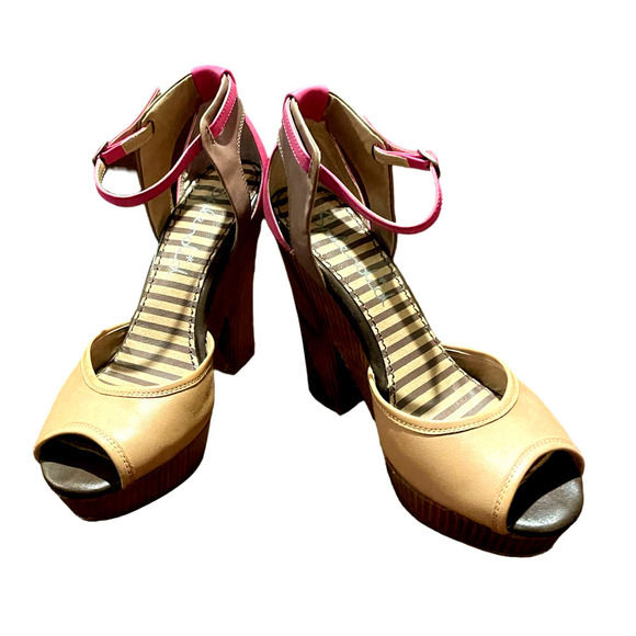 SPLENDA Chunky Peep Toe Heel - Picture 2 of 8